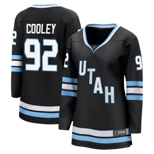 Logan Cooley Women's Fanatics Utah Mammoth Breakaway Black Home Jersey