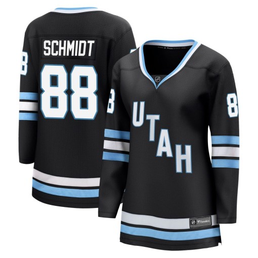 Nate Schmidt Women's Fanatics Utah Mammoth Breakaway Black Home Jersey