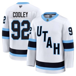 Logan Cooley Men's Fanatics Utah Mammoth Premium White Away Jersey