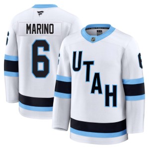 John Marino Men's Fanatics Utah Mammoth Premium White Away Jersey