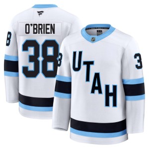 Liam O'Brien Men's Fanatics Utah Mammoth Premium White Away Jersey