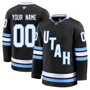 Custom Youth Fanatics Utah Mammoth Premium Black Custom Home Jersey