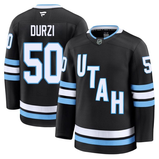 Sean Durzi Youth Fanatics Utah Mammoth Premium Black Home Jersey