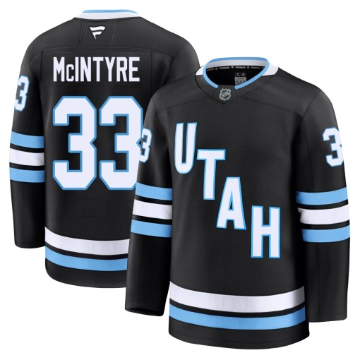 Colten McIntyre Youth Fanatics Utah Mammoth Premium Black Home Jersey