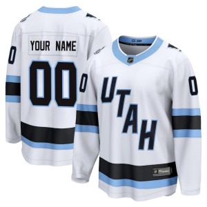 Custom Men's Fanatics Utah Mammoth Breakaway White Custom Away Jersey
