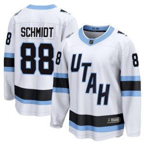 Nate Schmidt Men's Fanatics Utah Mammoth Breakaway White Away Jersey