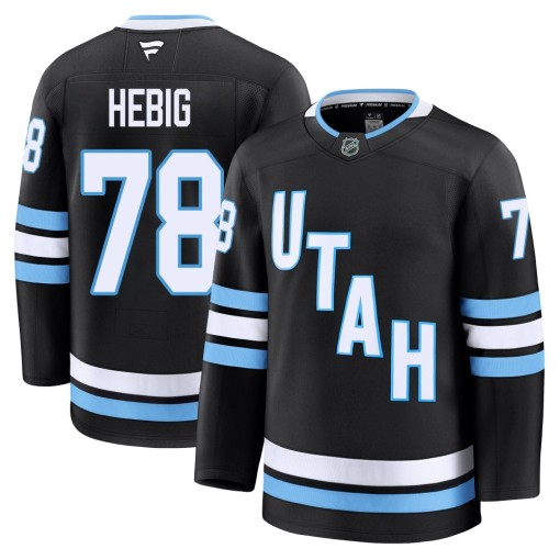 Cameron Hebig Men's Fanatics Utah Mammoth Premium Black Home Jersey