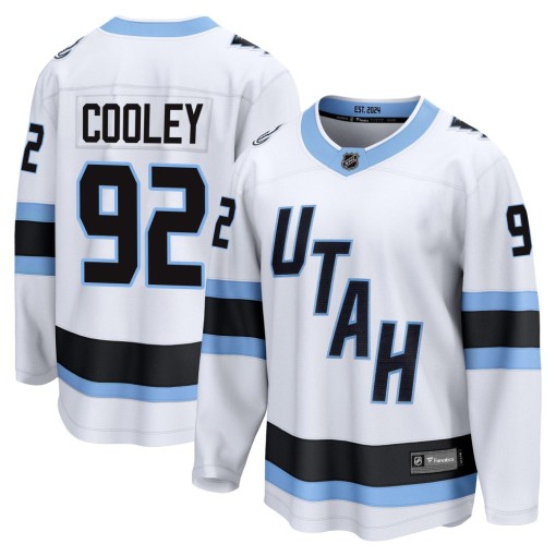 Logan Cooley Youth Fanatics Utah Mammoth Breakaway White Away Jersey