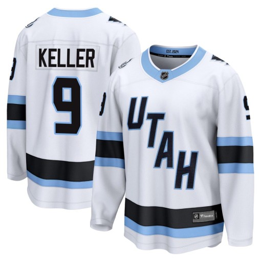 Clayton Keller Youth Fanatics Utah Mammoth Breakaway White Away Jersey