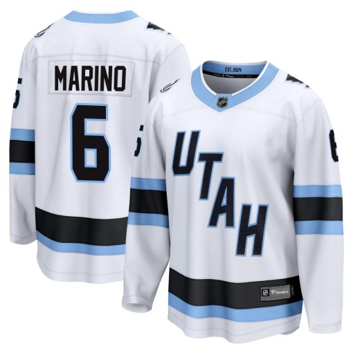 John Marino Youth Fanatics Utah Mammoth Breakaway White Away Jersey