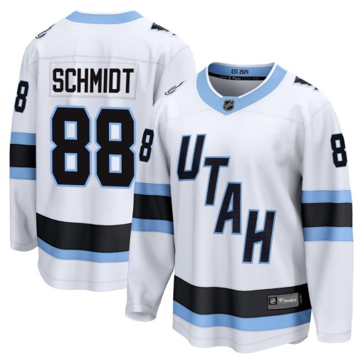 Nate Schmidt Youth Fanatics Utah Mammoth Breakaway White Away Jersey
