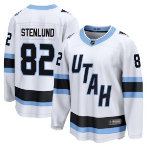 Kevin Stenlund Youth Fanatics Utah Mammoth Breakaway White Away Jersey