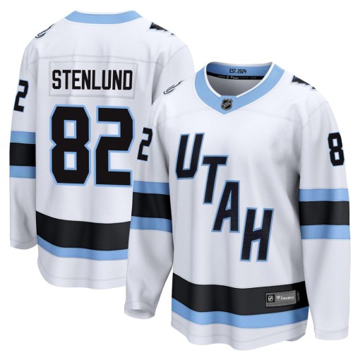 Kevin Stenlund Youth Fanatics Utah Mammoth Breakaway White Away Jersey