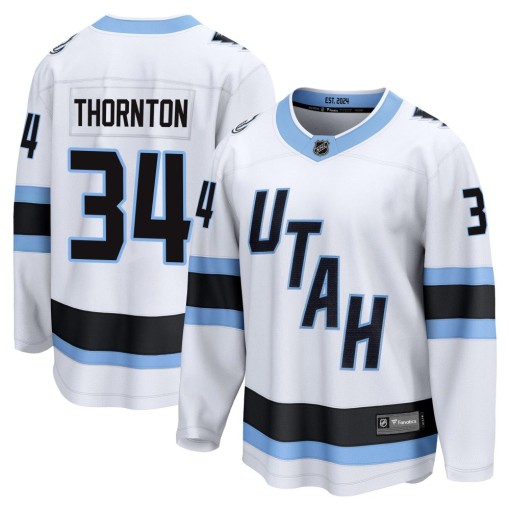 Anson Thornton Youth Fanatics Utah Mammoth Breakaway White Away Jersey