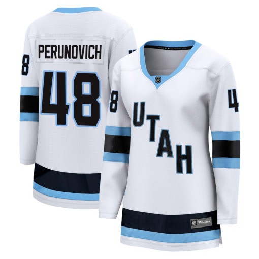 Scott Perunovich Women's Fanatics Utah Mammoth Breakaway White Away Jersey