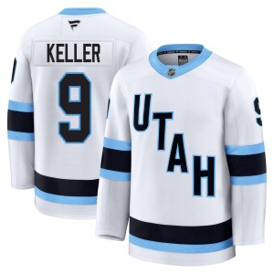 Clayton Keller Youth Fanatics Utah Mammoth Premium White Away Jersey