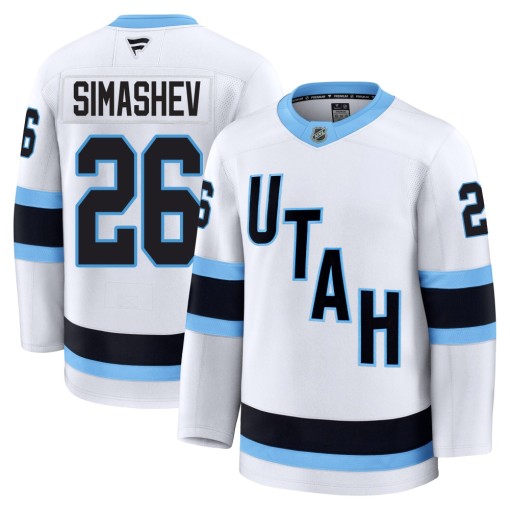 Dmitri Simashev Youth Fanatics Utah Mammoth Premium White Away Jersey